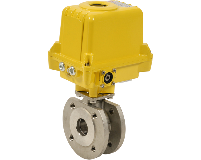 Stainless steel wafer ball valve 771XS DN15 + SA05X 230V AC